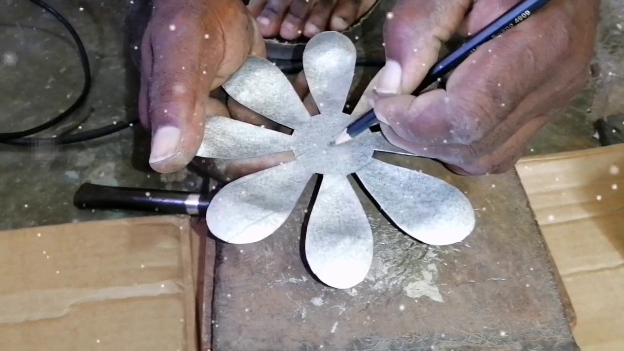COMO HACER FLOR EN HOJALATA (DECORACIONES METALICAS)