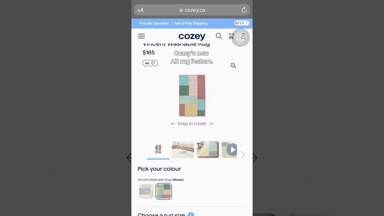 New washable rugs just dropped. AR says put them anywhere life gets messy.