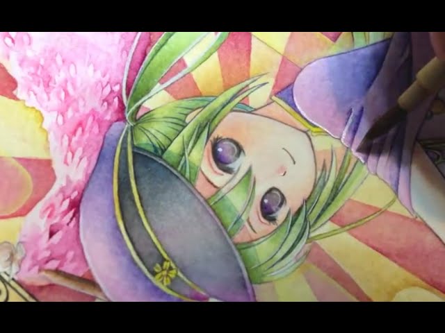 Watercolor Painting Miku Senbonzakura 初音ミク 千本桜 水彩イラストメイキング Youtube