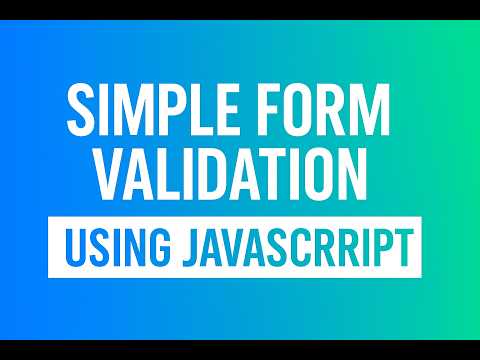 How to Create a Simple Form Validation Using JavaScript | Beginner Tutorial - Lesson 15