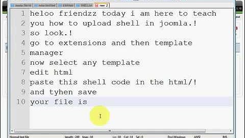 upload shell in joomla