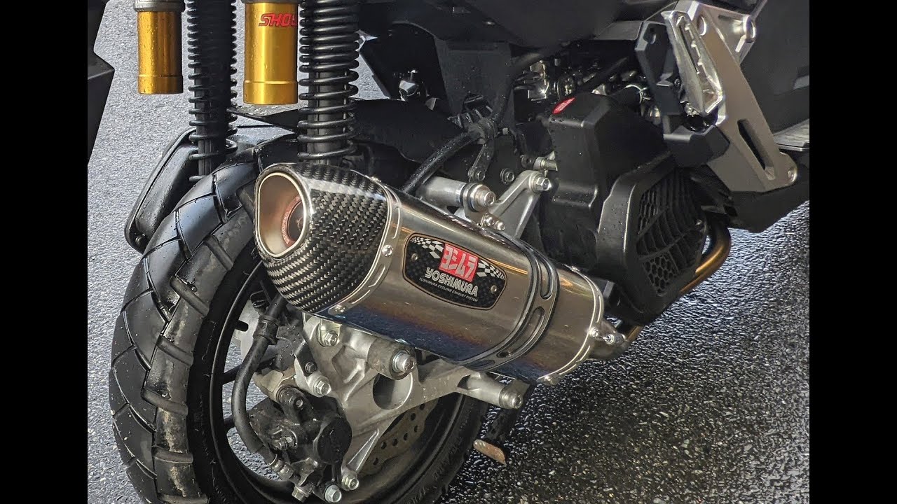 ADV150】 ヨシムラサイクロンマフラー付けました - YouTube