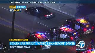 At least 2 in custody after lengthy, dangerous chase through Pico Union area