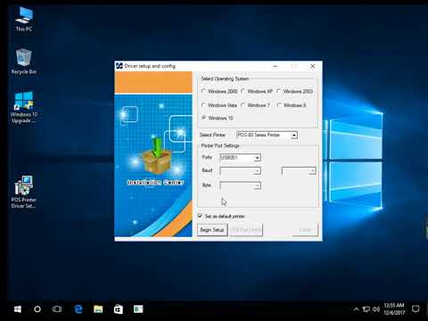 How to install windows10 driver 80mm printer USB port