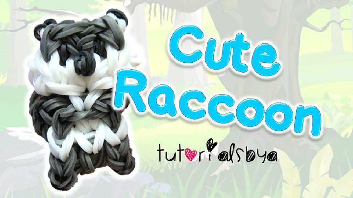 Cute Raccoon Charm / Mini Figurine Rainbow Loom Tutorial | How To