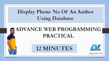 AWP | TYIT(MU) Practical 7B: Display Phone No of an Author using Database