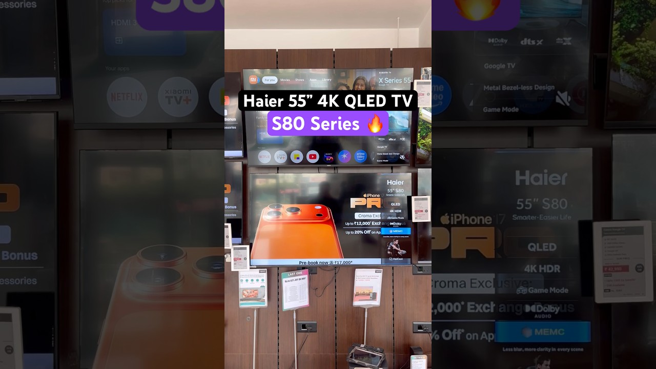 Haier 55 Inch 4K QLED TV | Gaming TV | S80 Series Haier TV 🔥