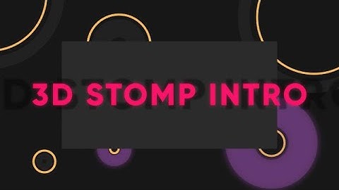 3D Stomp Intro After Effects Templates
