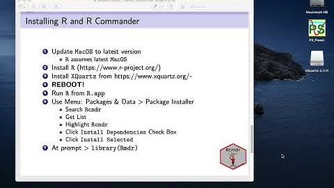 Installing R & R Commander on macOS