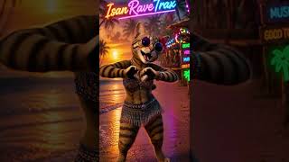 Tropical Cat Groove 🐱☀️ | Isan Rave Trax | Beach Dance Visualizer