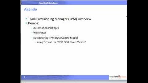 Tivoli Provisioning Manager (TPM) Overview