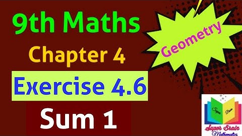 9th maths Exercise 4.6 sum 1 | Class 9 chapter 4 Exercise 4.6 1st sum | Super brain mathematics