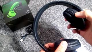 MP3 Kopfhörer mit Micro SD FM Radio Bluetooth und Aux in idealer Wegbegleiter docooler JH-812
