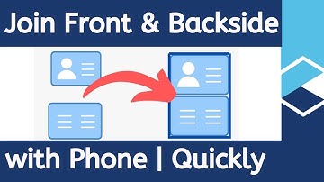 How to merge front and back side of ID card in single Image in android phone [HD] [ENG SUB]