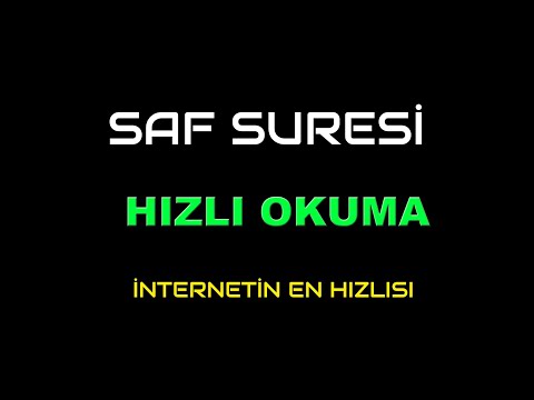 SAF  SURESİ HIZLI OKUMA