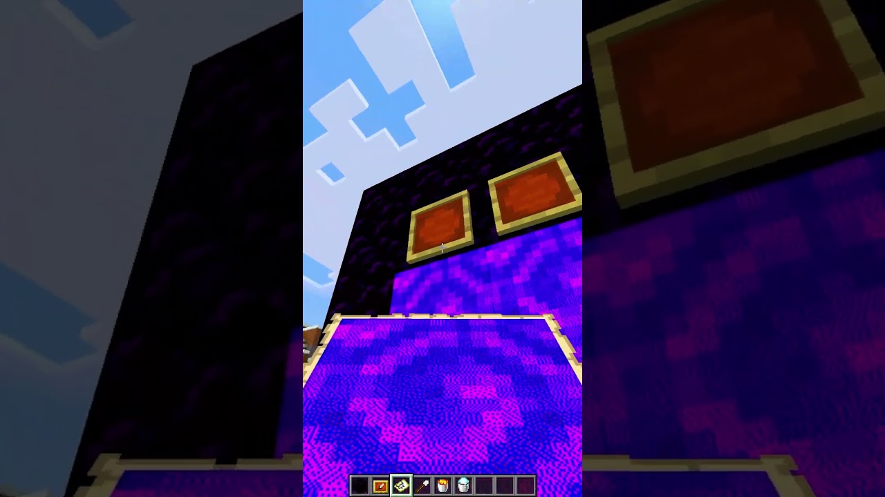 Minecraft Fake Nether Portal💀 