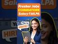 Fresher Jobs in Coimbatore| Apply via Internshala