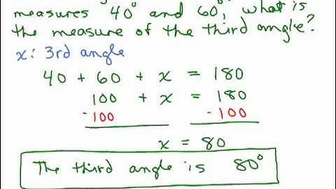Triangle Angle Word Problem 1