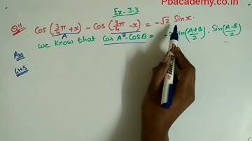 Chapter 3 Exercise 3.3 (Q11) Trigonometric Functions Class 11 Maths NCERT