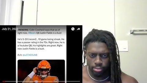 TRIPPIN! COLIN COWHERD MUST BE STOPPED! "JUSTIN FIELDS IS A BUST"