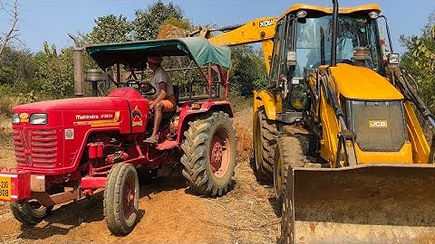 Jcb 3dx Eco Excellence Loading Mud In Mahindra and Sonalika Tractor | All about Tractors and Jcb