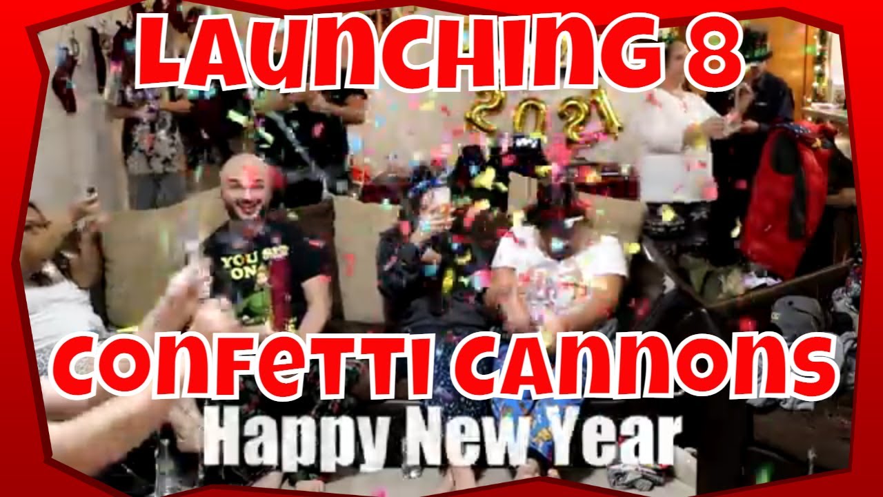 launching 8 confetti cannons on New Years countdown