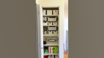 Small Closet Organization: How to Organize a Deep, Narrow Linen Closet #getorganized #howtoorganize