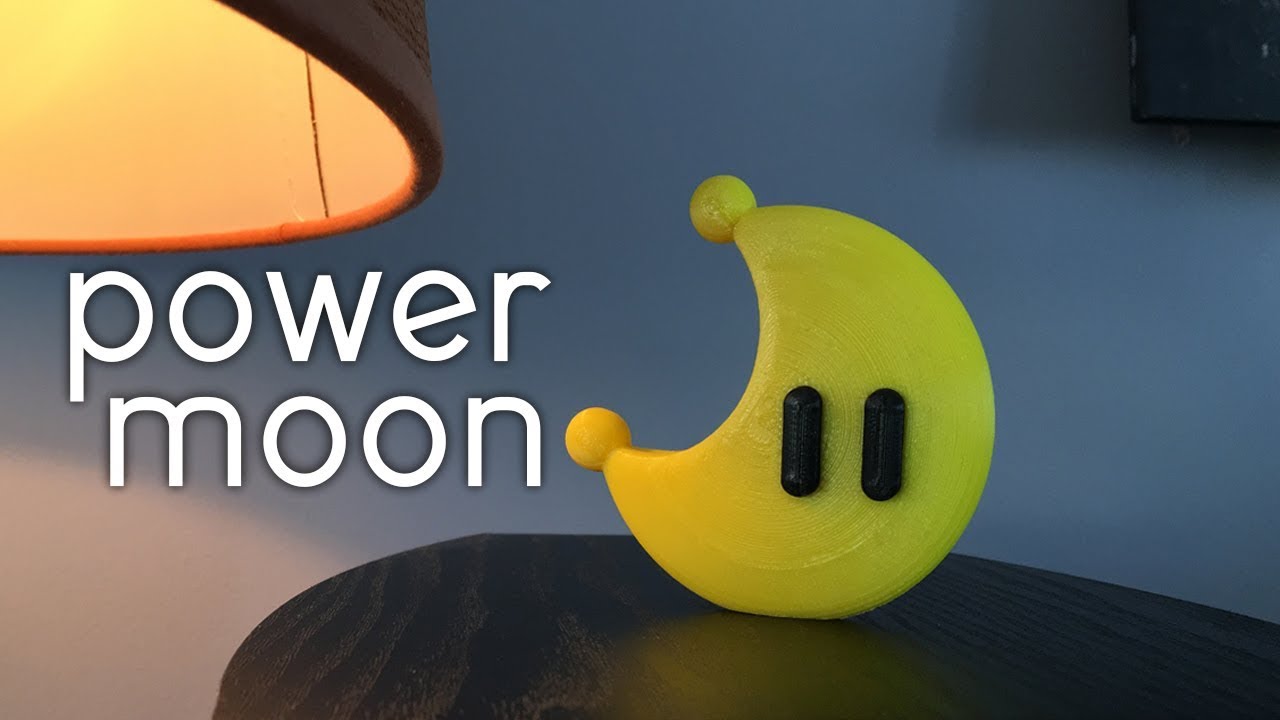 3D Printing A Power Moon from Mario Odyssey