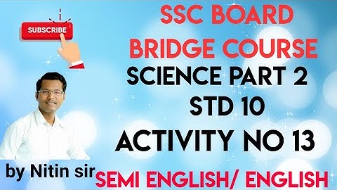 Bridge course || Semi English & English || Std 10 || Science 2 activity no 13 @pioneertutorials1717
