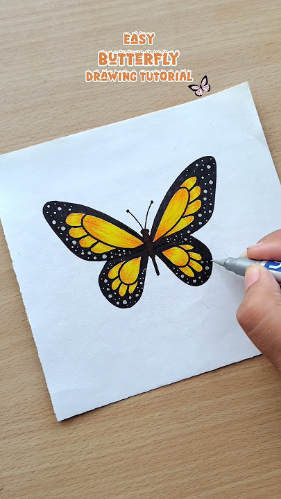 Tutorial : How to draw butterfly 🦋 #tutorial #diy #drawing #art #artist #shorts #viral