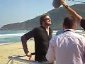 Colin Firth Enjoying San Sebastian Sunny Beach, 2008