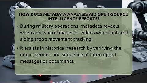 How Does Metadata Analysis Aid Open-source Intelligence Efforts? - Tactical Warfare Experts