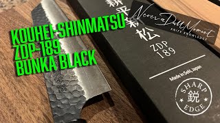 Unboxing  KOUHEISHINMATSU ZDP189 BUNKA BLACK 200MM (7.9') Suncraft Knives
