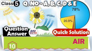 Chapter 10 | Air | DAV Class 5 Science | Question Answer 🔥🔥🔥