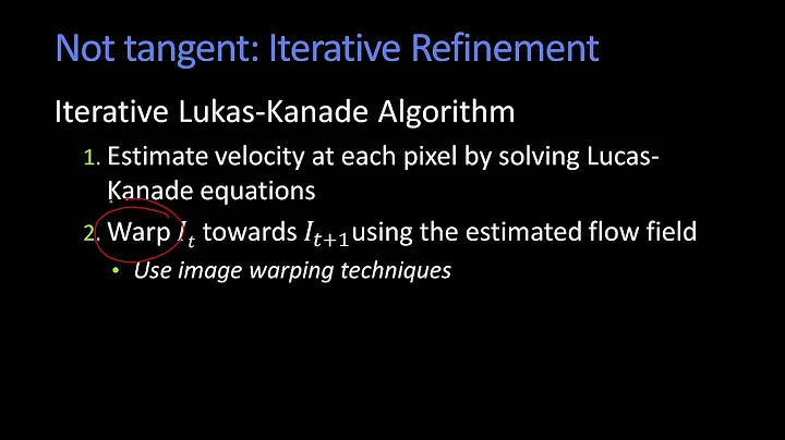 Errors in Lucas Kanade