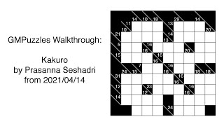 GMPuzzles - 2021/04/14 - Kakuro by Prasanna Seshadri screenshot 4