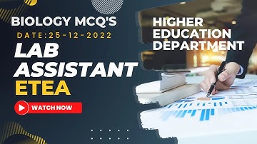 Solved Biology mcqs from Lab Assistant test |Important biology mcqs from past papers|