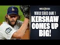 Clayton Kershaw comes up HUGE for Dodgers in World Series Game 1! (6 IP, 1 R, 2 H, 8 Ks!)