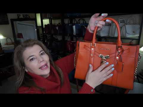 michael kors red hamilton bag