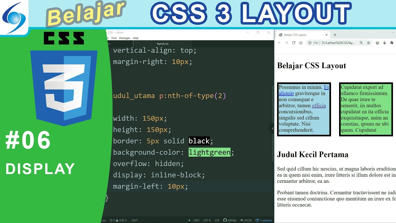 Properti Display - Belajar CSS 3 Layout #06 - YouTube