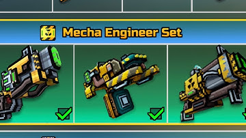 Op backup!| Mecha Engineer Full Set Review| Pixel Gun 3D