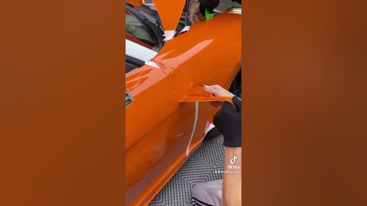 VinylFrog Super Glossy Orange How To Vinyl Wrap a Car 