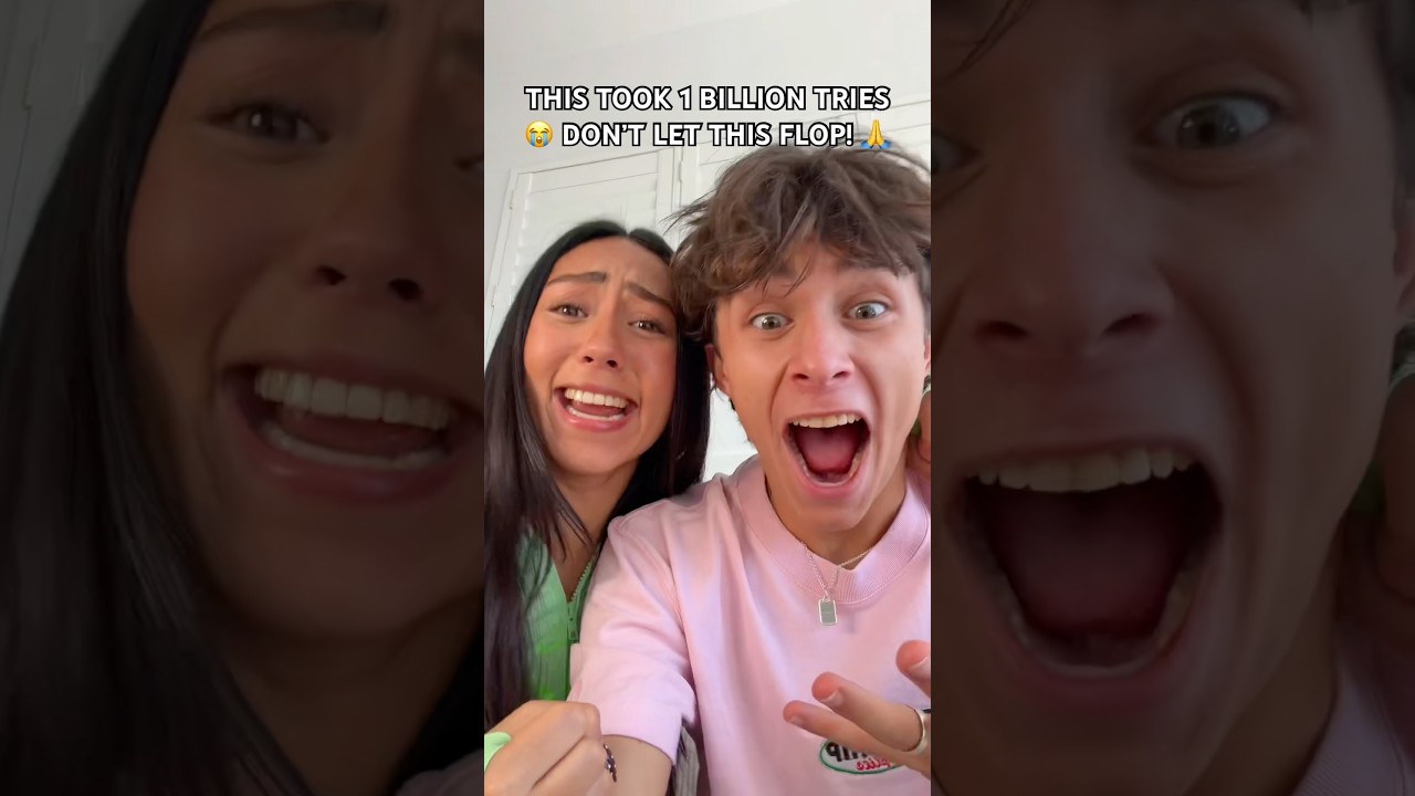 DON’T LET THIS FLOP! 😭💀 SUBSCRIBE FOR 7 YEARS OF GOOD LUCK! 🍀😅 | Cadel and Mia #funny #shorts