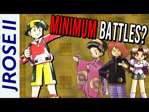 What are the LEAST amount of battles to beat Pokemon Gold/Silver