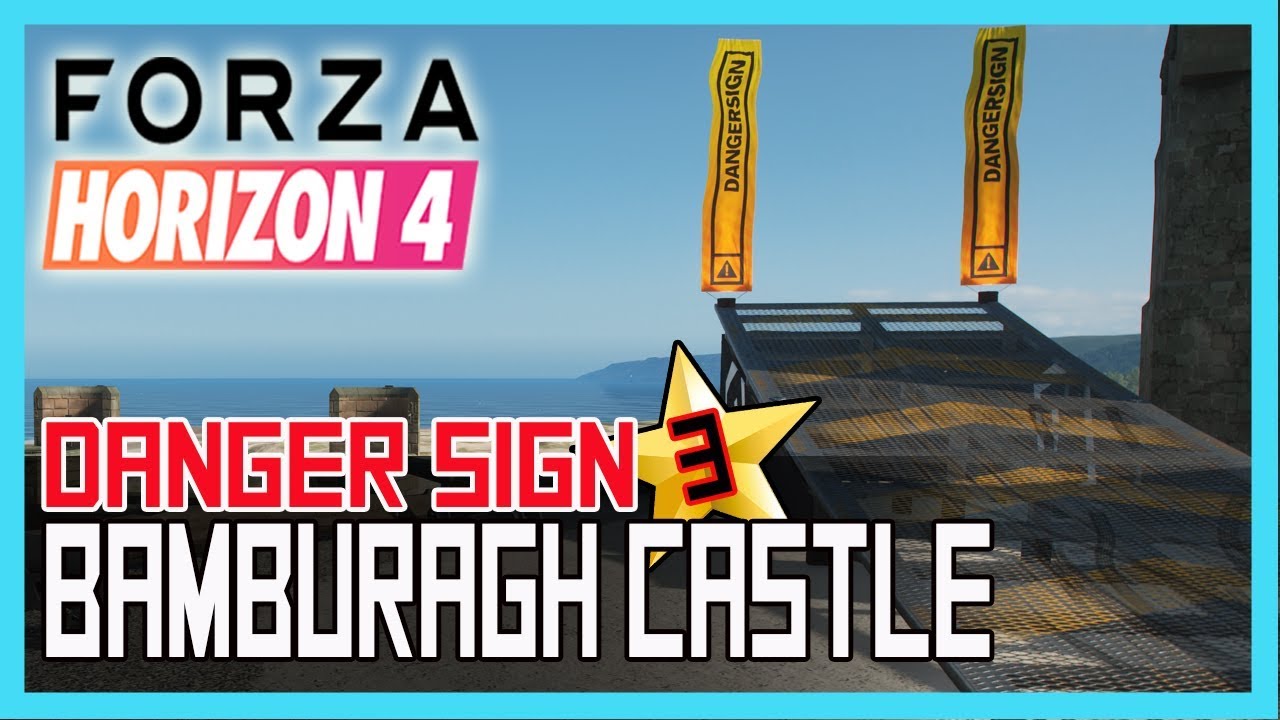 Forza Horizon 4 Bambourgh Castle Danger Sign 3 Star Youtube