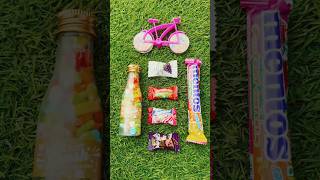 4 Toffee & mentos & mini crush & cycle #shorts #sweet #yummy #trending