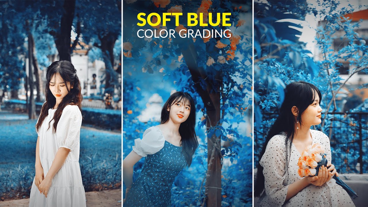 Cinematic Soft Blue Color Grading | Photoshop Tutorial - YouTube