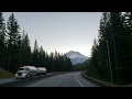 Дальнобой США красота штата Орегон - горы и дороги.