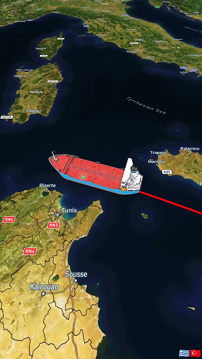Istanbul to spain cargo ship route #history #travelmap #cargocarrier #automobile #historicalmaps