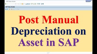 How to Post Manual Depreciation on Asset in SAP screenshot 3